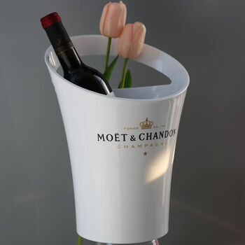 Fantasy bar music restaurant large, medium and small yuanbao ice bucket plastic champagne red wine ice cube ice bucket white front and back moet moët 3.5 liter champagne 1 pack
