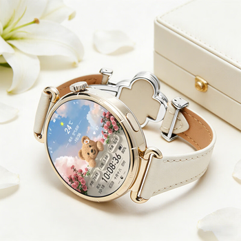 Huawei four-leaf clover little swan limited edition huawei watch watch gt6 smart watch health monitoring sports huawei gt6 new huawei original watch bluetooth ladies huawei gt6_41mm floating white + white four-leaf clover magnetic strap