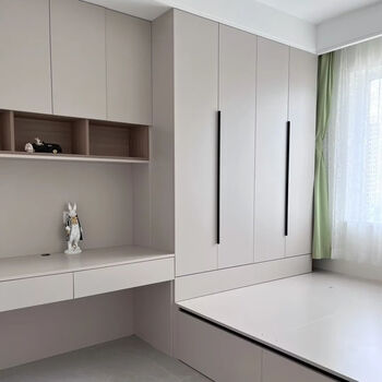 Zhong zhang gui solid wood children's room tatami customization overall small apartment whole house bedroom bed wardrobe integrated design drawings bunny board bedroom children's room study bay window customization