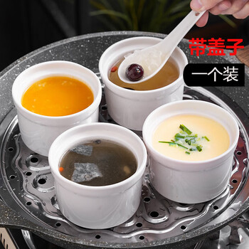 Tuojin small earthenware pot soup stew pot, household old-fashioned stew pot, water-proof stew pot, one-person steaming pot, commercial soup (+ cover) - 1 piece white stew pot 400ml
