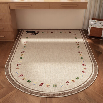 Fantasy chair floor mat study carpet imitation sisal desk study chair floor mat soundproof computer swivel chair foot mat yyouxian customized three-proof loop velvet