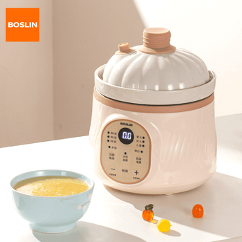 0 poshiling ceramic electric stew pot multi-function micro-pressure baby pot fully automatic porridge cooker rice oil baby upgraded model 1.2l beige four-stage feeding upgraded micro-pressure rice oil model