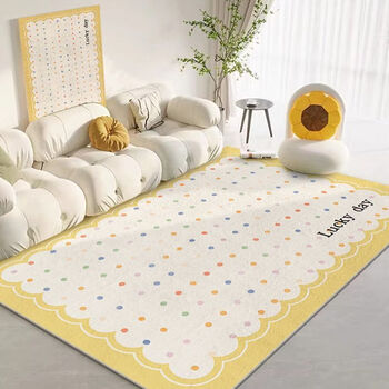 Fantasy ins living room carpet thickened large area full floor mat lazy sofa coffee table mat room bedroom bedside blanket 140x200cm living room carpet green checkerboard flower imitation cashmere