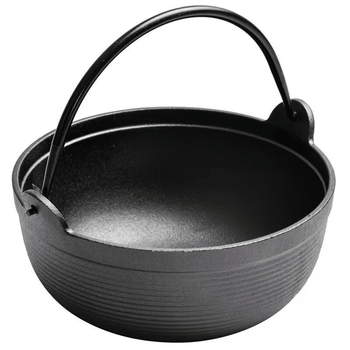 Tuojin japan imported quality cast iron stew pot uncoated small iron pot household non-stick old-fashioned pig iron commercial extra thick outdoor sukiyaki pot single handle 19cm