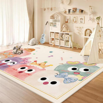 Fantasy carpet living room children's room study crawling mat bedroom play toy reading area baby wipeable disposable floor mat yj+manka circle velvet new 80x120cm entry door+bedside recommendation