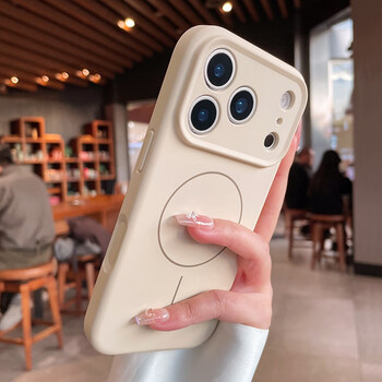 Mifushi ai button is suitable for apple 17promax mobile phone case iphone16pro new red liquid silicone 15pm magnetic suction 14 all-inclusive anti-fall protective cover 13 advanced 12 antique white magnetic suction liquid-with photo button-dirty and anti-fall iphone 17 pro max