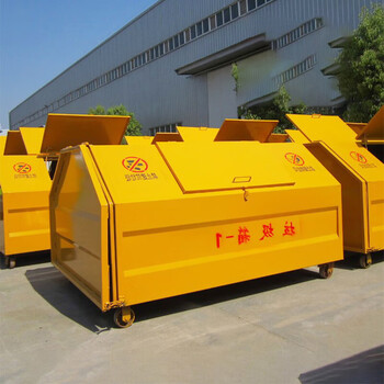 Large 3 cubic hook arm garbage bin outdoor large capacity community sanitation iron sheet detachable trailer transfer box style 1 deposit contact customer service for discounts