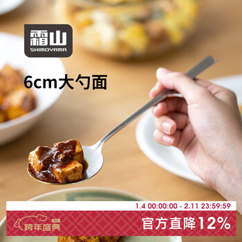 Shuangshan 304 stainless steel serving spoon, western food sharing spoon, male spoon, household long handle spoon, large spoon, stainless steel serving spoon - total length 22cm