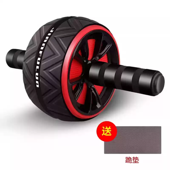 Abdominal wheel abdominal muscle wheel roller abdominal fitness equipment fitness equipment for men and women silent large roller abdominal muscle exercise wheel black and red + kneeling mat