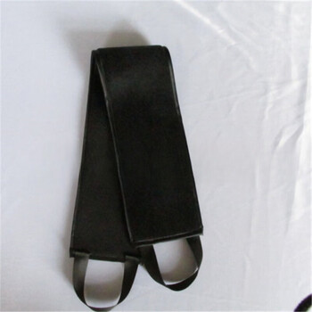 Shantou lincun flocked tanning and oiled back strips for scrubbing and showering gloves, black + hanging straps and back strips