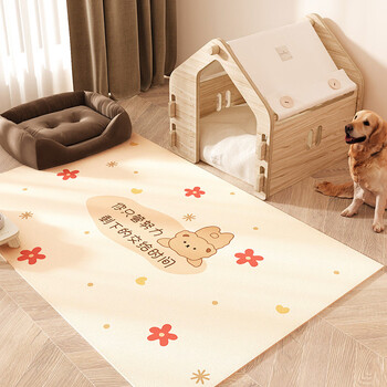 Wing fantasy pet floor mat waterproof and urine-proof pvc cleans with one wipe cat anti-scratch anti-slip mat anti-bite dog carpet meng pa pa pa bear 7078 100x140cm wipes clean