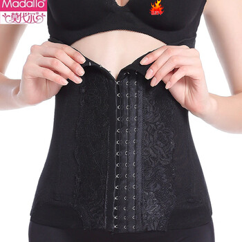 Modal corset postpartum waist restraint shaping waist corset body shaping girdle powerful tummy control women's thin model high-end black pattern xs suitable for weight (66-86) pounds