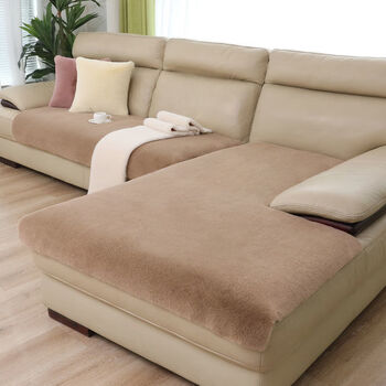 Fantasy thick imitation rabbit fur cushion sofa cushion cushion carpet bedroom bay window mat living room short plush sofa cushion short velvet non-slip khaki (imitation rabbit fur) washable x short plush 70x240cm rectangular