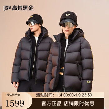 Govan black gold goose down jacket, the same style as mr. lei, functional 4.0 five-frame down jacket for men and women, haute couture knight black m