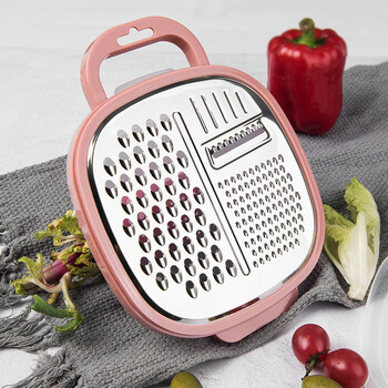 Huixiang multifunctional vegetable cutter grater baby food supplement sharp potato shreds 10 inch box grater pink