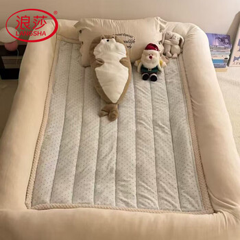 Langsha (langsha) lazy sofa can sleep and lie down, human dog kennel bedroom with edge sheets, removable and washable baby to prevent falling out, human dog kennel - mint mambo, prevent falling, sleep peacefully, 180*200cm, including mattress