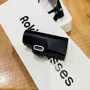 Rokidglasses hidden portable dual-use charging capsule charging cable for rokid ai smart glasses portable recharge storage 1200mah