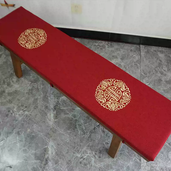 Yusenyi chinese long seat cushion non-slip bench cushion card seat cushion high density sponge sofa cushion shoe stool washer chair wine red wufu 30x160 thick 3cm sponge core