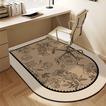 Fantasy chair floor mat bedroom carpet study table swivel chair mat foot mat e-sports living room floor non-slip soundproof study room silicone bottom crystal velvet yy4448 60x90cm