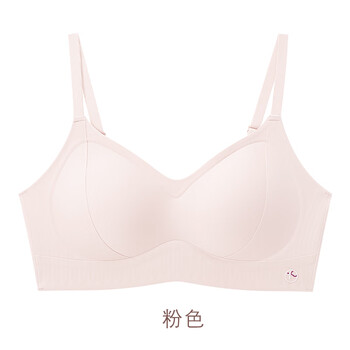 Oeing underwear for women without steel rings, push-up and thickening, small breast bra, secondary breast reduction, anti-sagging, flat chest special show big push-up bra, light pink s 32/70ab