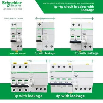 Schneider leakage protection circuit breaker ic65nvigi2p63a small switch 2p-4pa9 series 1a 2p
