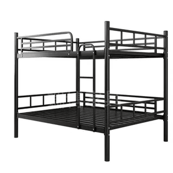 Yusenyi bunk bed double bed 1.5 meters wide 2 meters long iron frame student staff dormitory bunk bed iron frame bed double bed 2m 1.50m reinforced black iron bed inner diameter 190