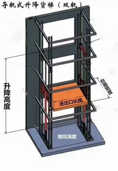 Pick-up cat freight elevator warehouse factory lifting platform simple hydraulic anti-fall freight elevator custom-made monorail double-rail hoist double-rail deposit