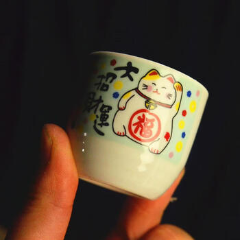 Tuojin jingdezhen craft ceramic household hot wine kettle, heated wine cup, white wine wine set, wine warmer, 2 universiade cups