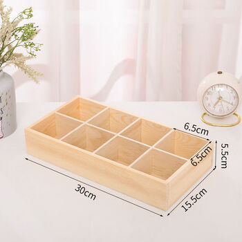 Fantasy storage box storage box rectangular box grid seal wooden box eight grid storage box one