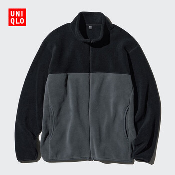 Uniqlo men's and women's polar fleece zipper jacket hot style jacket casual warm 462028 07 blue gray 4xl