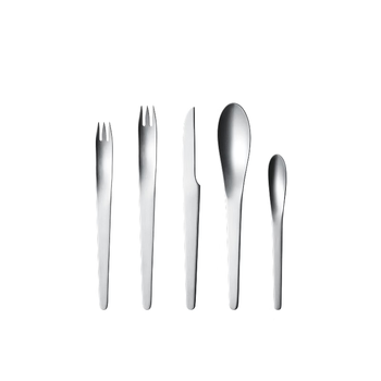 He jiagong new year's gift tableware set of five pieces, knife, fork and spoon, silver, 5-piece set