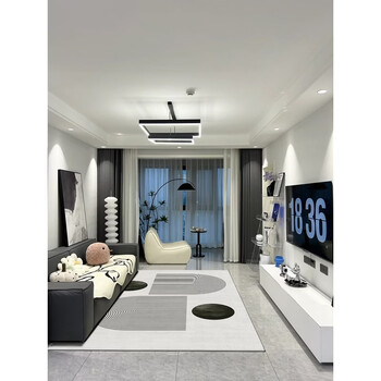 Wing fantasy 2026 new living room carpet bedroom bedside mat entry home winter large area full cover american merchant use thick red simple line ggg 50x80cm