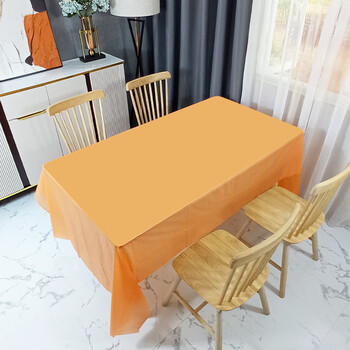 Fantasy new year tablecloth rectangular party classroom layout new year's day party birthday decoration tablecloth orange 137cmx274cm 1 piece