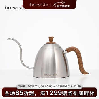 Hand-pour pot with long mouth and narrow mouth, hanging ear coffee pot 304 stainless steel induction cooker pot, drip filter coffee pot, silver-0.7l