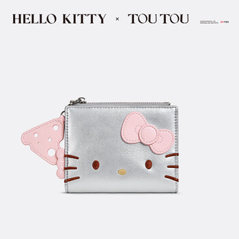 Toutouhello kitty wallet cute card bag women's bag bank card id bag small wallet gift new year gift shanquan silver