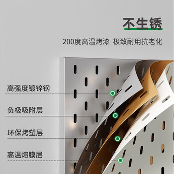 Yusenyi desk metal perforated board customized galvanized steel environmentally friendly material super load-bearing no punching installation storage organizing rack customized size (color remarks)
