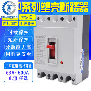 Dz10-63a 100a 160a250a400a air switch 3p380v plastic case circuit breaker three-phase protector 3p 500a