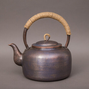 Sjbob high-end pure copper thickened household kettle kettle pure handmade large old-fashioned antique teapot large capacity pure copper kettle black crystal stove gas model_ 4500ml 2 liters-5 liters