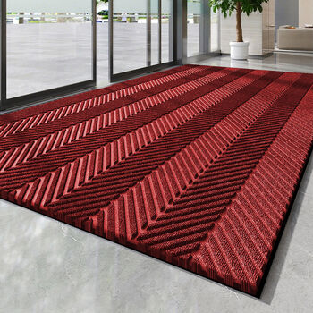 Fantasy entrance door floor mat. entrance door carpet. easy care. resistant to dirt, sand and dust. entrance floor mat. can be cut. tire pattern classic red. 100cm wide. how many meters does it take? how many pieces to take?