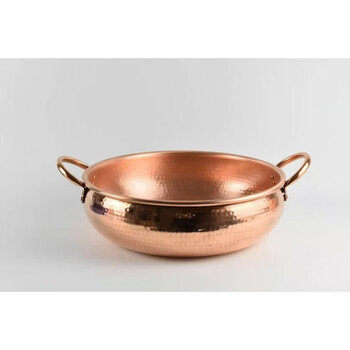 Tuojin german imported quality copper hot pot pure copper thickened small copper pot old beijing induction cooker pure copper copper soup pot basin hammer point single pot 16cm