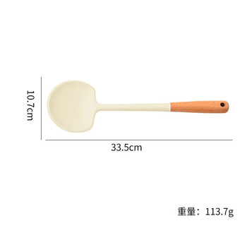 Tuojin imported high-quality non-stick pans from japan ~ no damage to the pot silicone spatula mushroom spatula food grade household high temperature resistant off-white