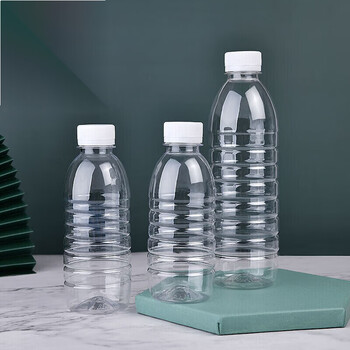 Tuojin transparent plastic bottle disposable mineral water empty bottle one kilogram pack 1 beverage bottle with cap 300ml 120 pieces 500ml