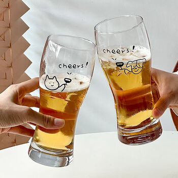 Fantasy beer cup craft beer cup juice water cup cheers repair cat 460ml