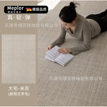 Miaopule new zealand wool amber living room carpet french light luxury high-end medieval simple sofa floor mat bedroom bedside blanket house rice gray new zealand upgraded wool + nylon 240*340cm 70% real wool pineapple ring