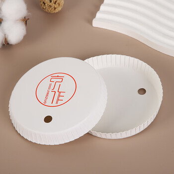 Seriti factory direct sales b&b guest room bar disposable paper coasters tea cups wine cups paper cup lids degradable single color diameter 6cm 3000 pieces