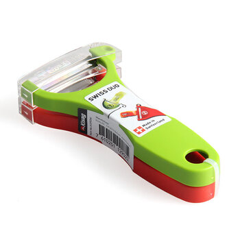 Kisag swiss kisag peeling knife soft fruit knife two-piece set multi-functional peeler recommended red + green
