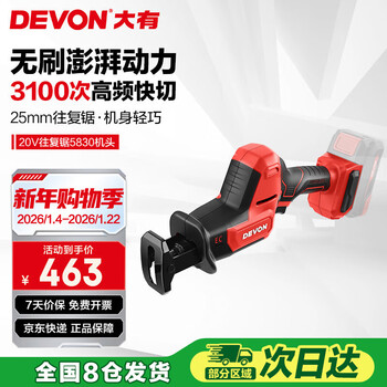 Dayou 20v lithium electric electric saw saber saw reciprocating saw cutting machine 5830 household portable saw woodworking saw bare metal