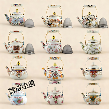 Huicheng huitong enamel kettle enamel enamel cold boil kettle teapot nostalgic retro induction cooker kettle gas induction cooker phnom penh big rooster (with filter) 2500ml 2l (inclusive)-3l (not included)
