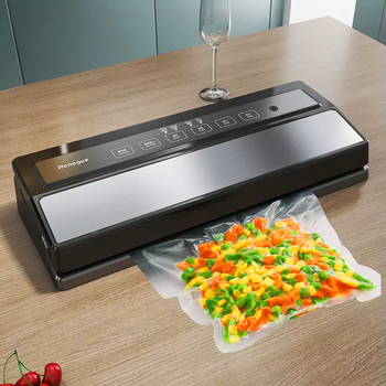 Yusenyi stainless steel household vacuum food packaging machine fully automatic sealing machine dry wet vacuum sealing machine black removable water rinse