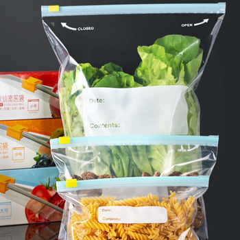 Yusenyi sealed bag food preservation fresh-keeping bag zipper seal bag household refrigerator freezer with sealing tight bag 25 small size 20 medium size
